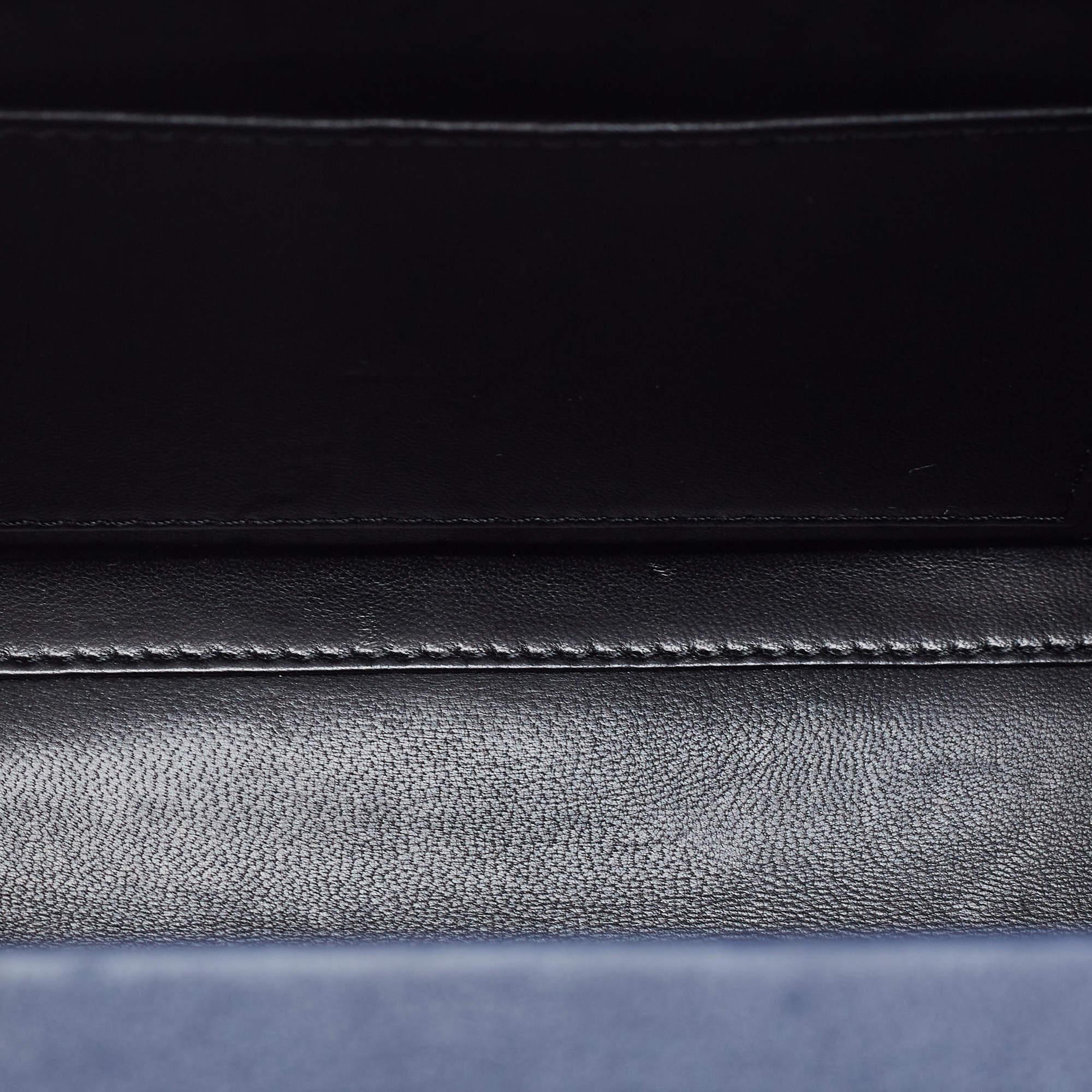 Loewe Navy Blue Leather Small Paris Postal Bag 2