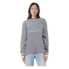 Used Loewe Navy & White Striped Knit Jumper Size XL