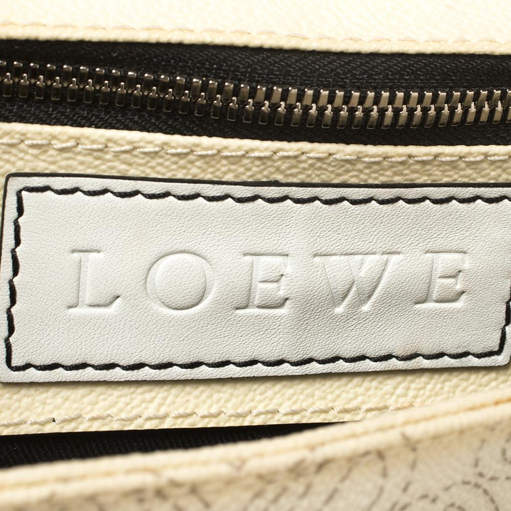 Loewe Off White Anagram PVC and Leather Cut Out Flap Satchel 2