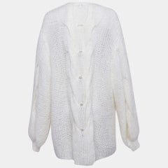 Loewe Off-White Cable Knit Cardigan M