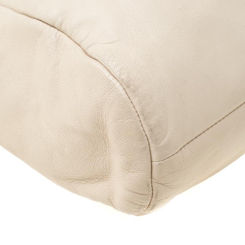 Loewe Off White Leather Logo Shoulder Bag 5