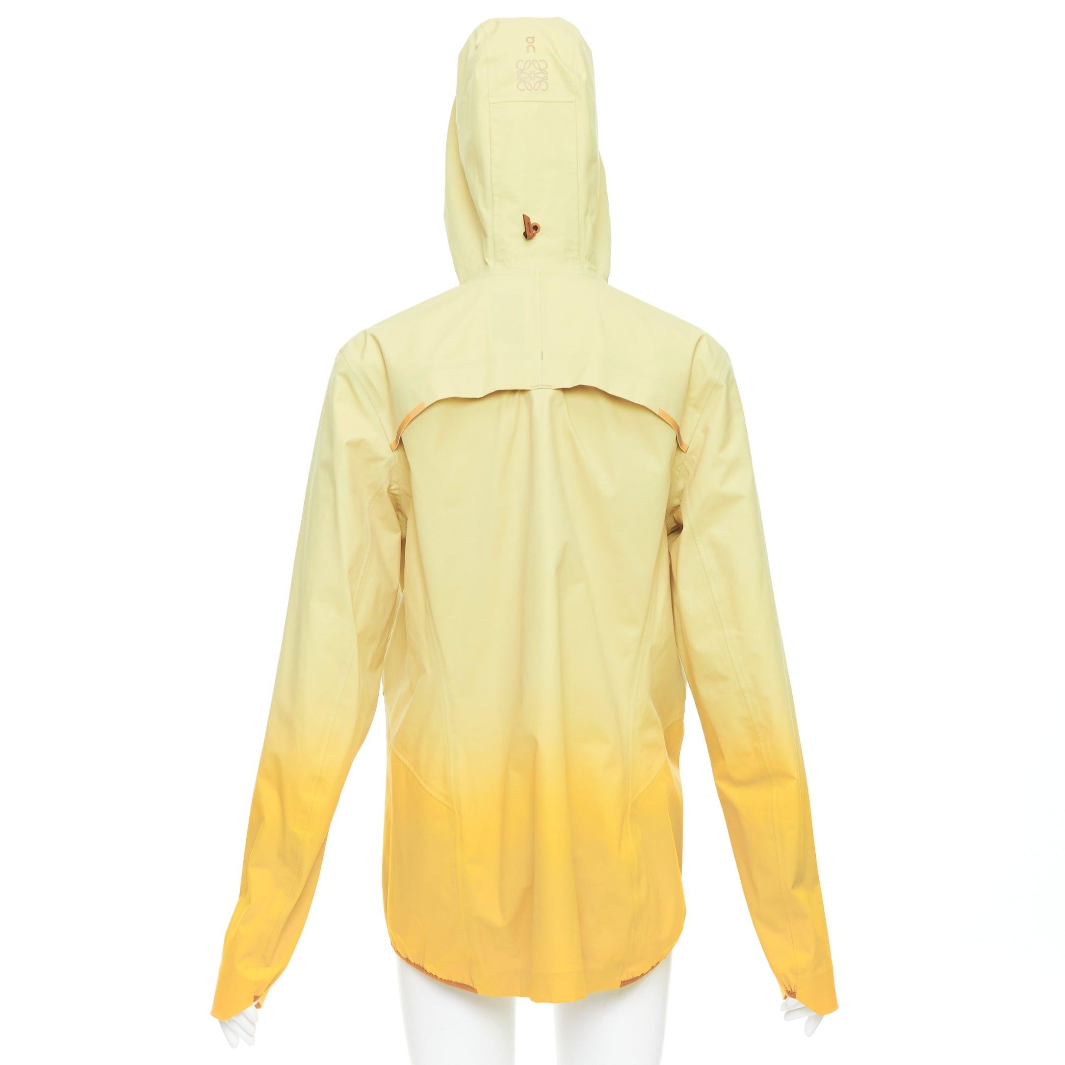 Women's LOEWE ON yellow gradient brown trimming waterproof anorak L For Sale