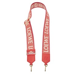 Loewe Orange/Beige Anagram Canvas and Leather Adjustable Bag Strap