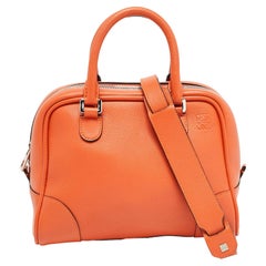 Amazona 23 Tasche aus orangefarbenem Leder