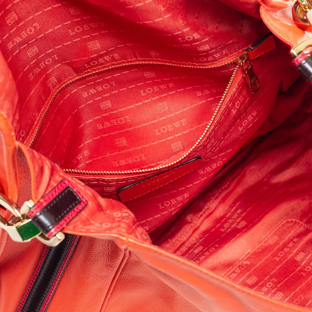 Loewe Orange Maia Anagram Ledertasche mit Umschlag oben 5