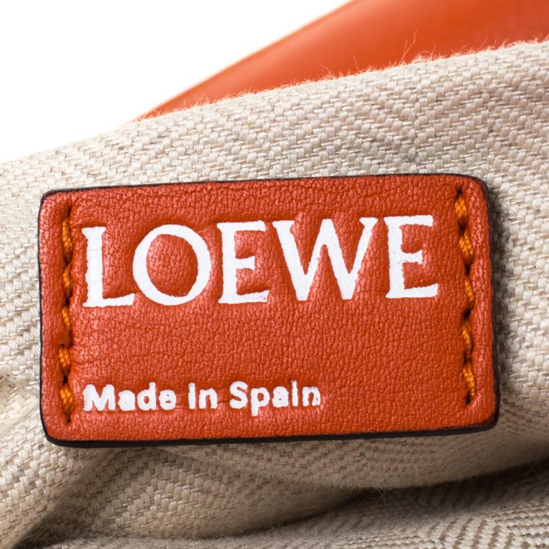Loewe Orange Leather Puzzle Bag For Sale 3