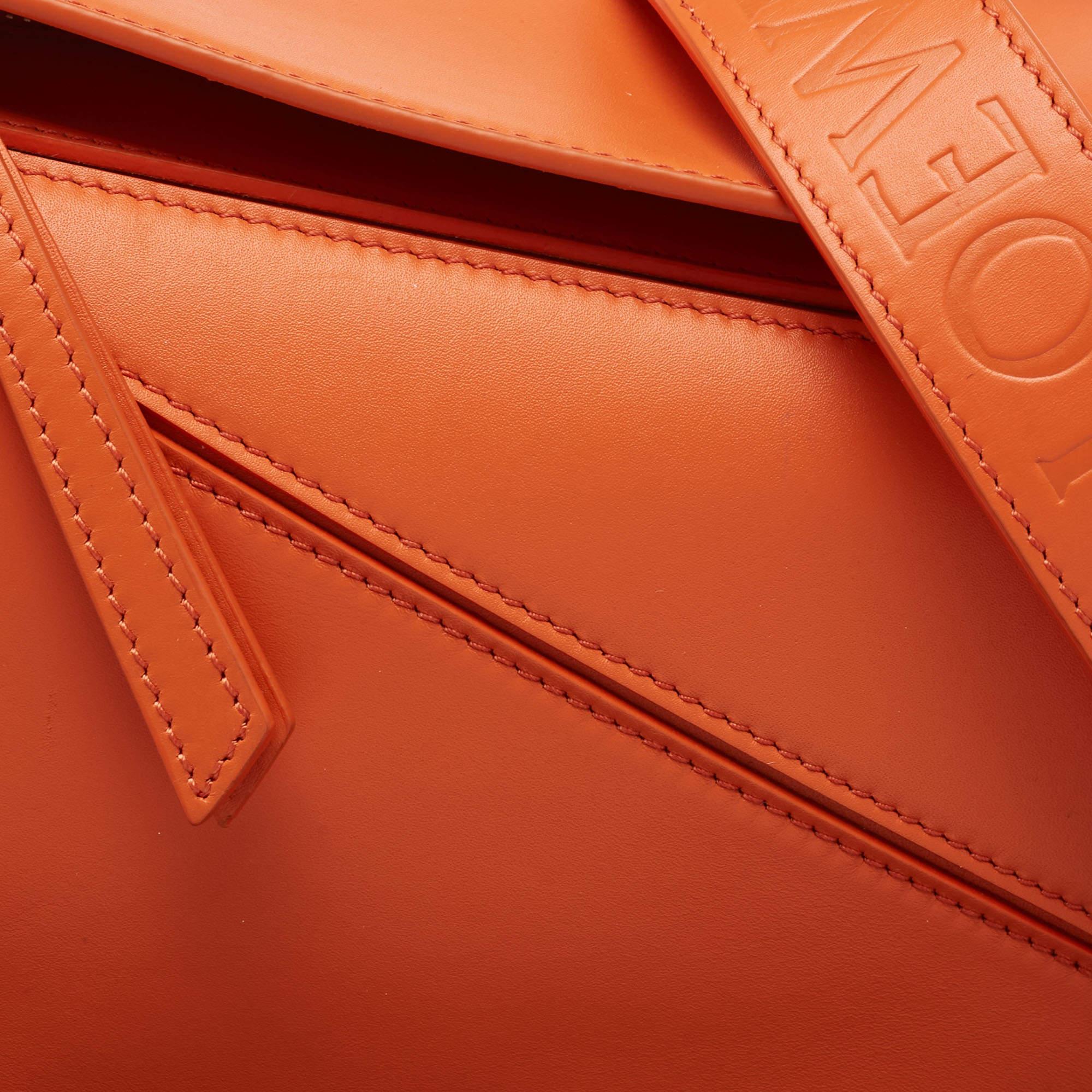 Loewe Orange Leather Small Puzzle Shoulder Bag 7