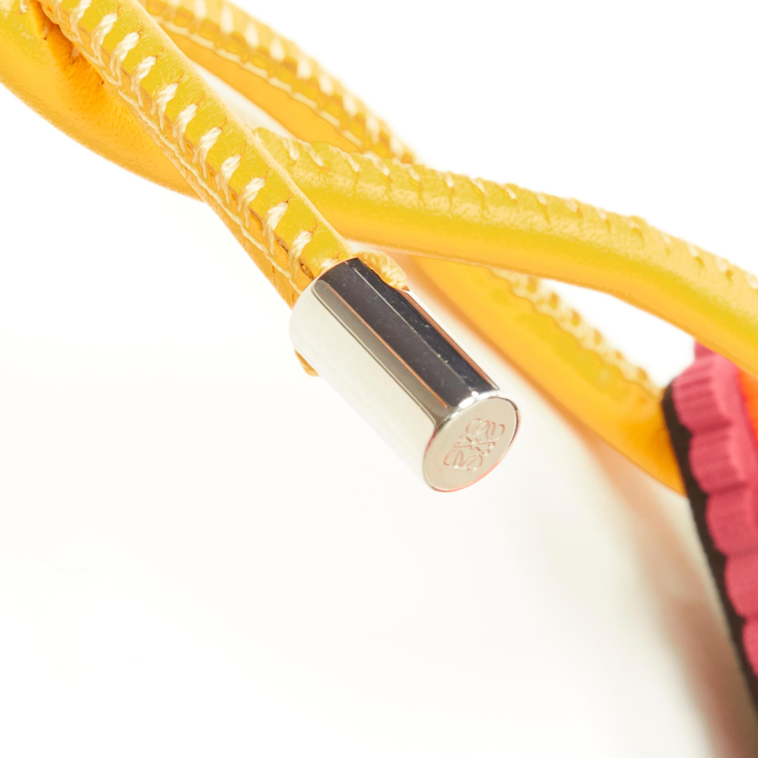 LOEWE orange starfish foam yellow leather cord bag charm 2