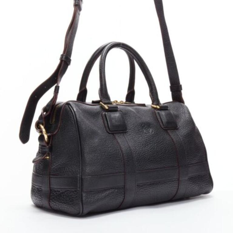 Black LOEWE Paseo 30 black anagram goatskin crossbody tote bag