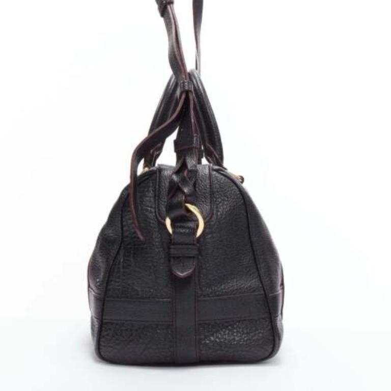 LOEWE Paseo 30 black anagram goatskin crossbody tote bag In Good Condition In Hong Kong, NT