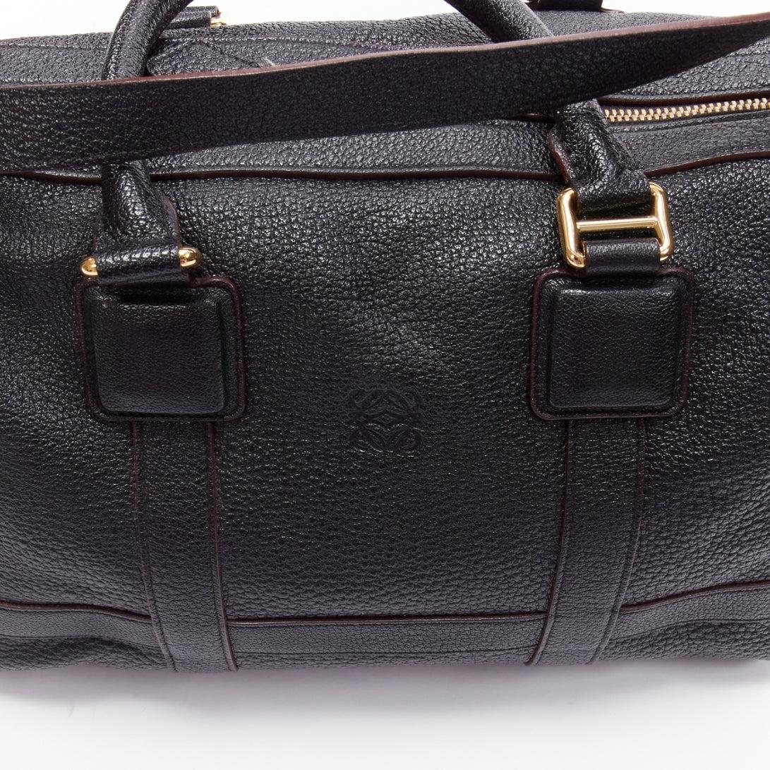 LOEWE Paseo 30 black anagram goatskin crossbody tote bag For Sale 4