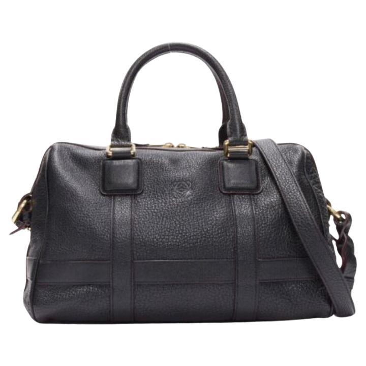 LOEWE Paseo 30 black anagram goatskin crossbody tote bag
