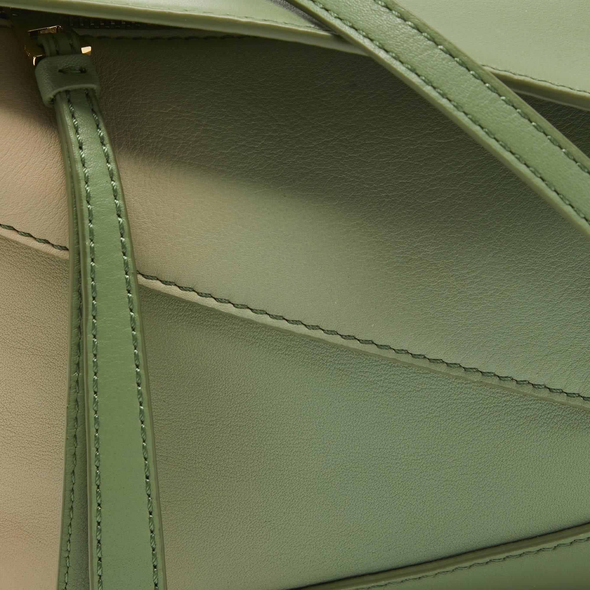 Loewe Pastel Green Leather Mini Degrade Puzzle Shoulder Bag 6