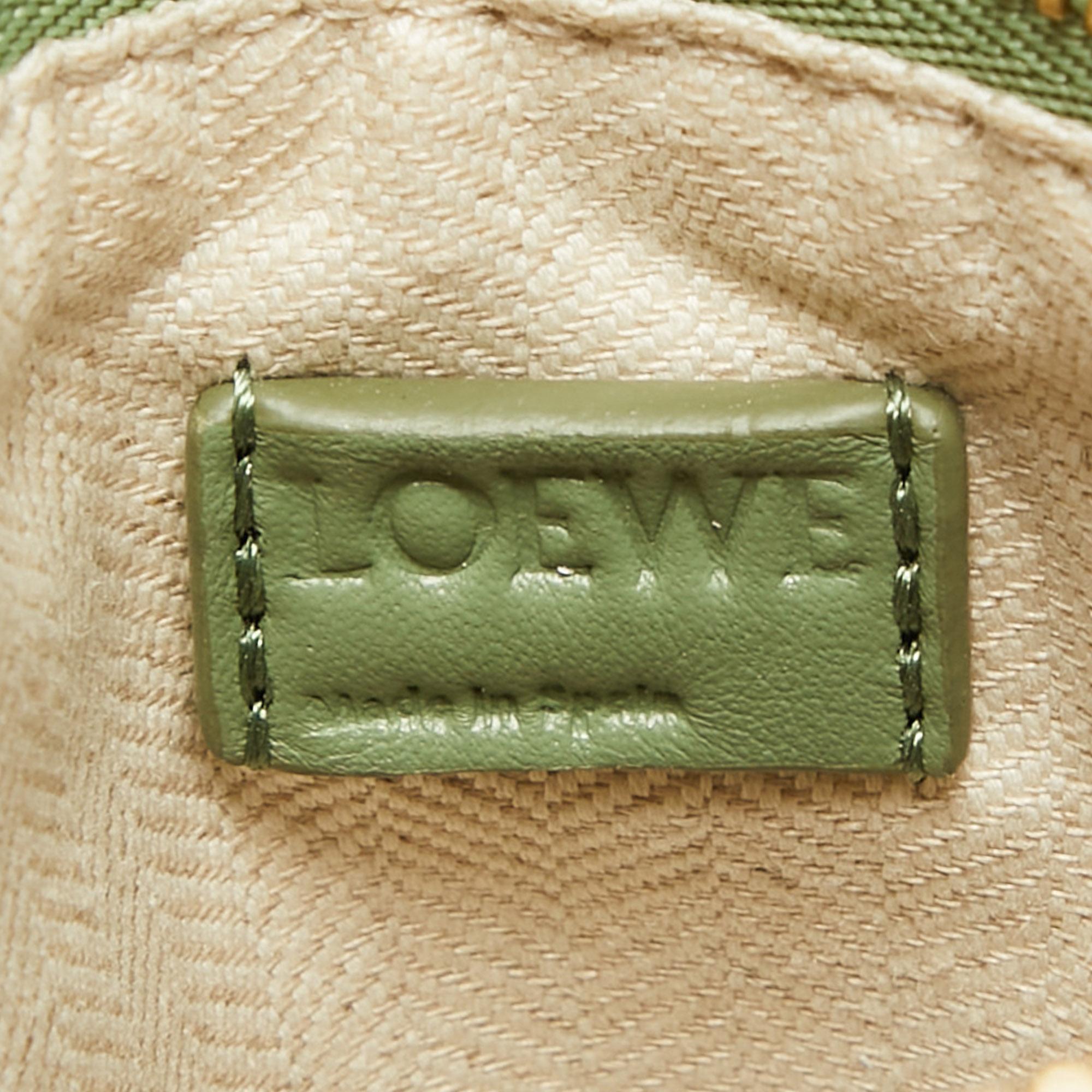 Women's Loewe Pastel Green Leather Mini Degrade Puzzle Shoulder Bag