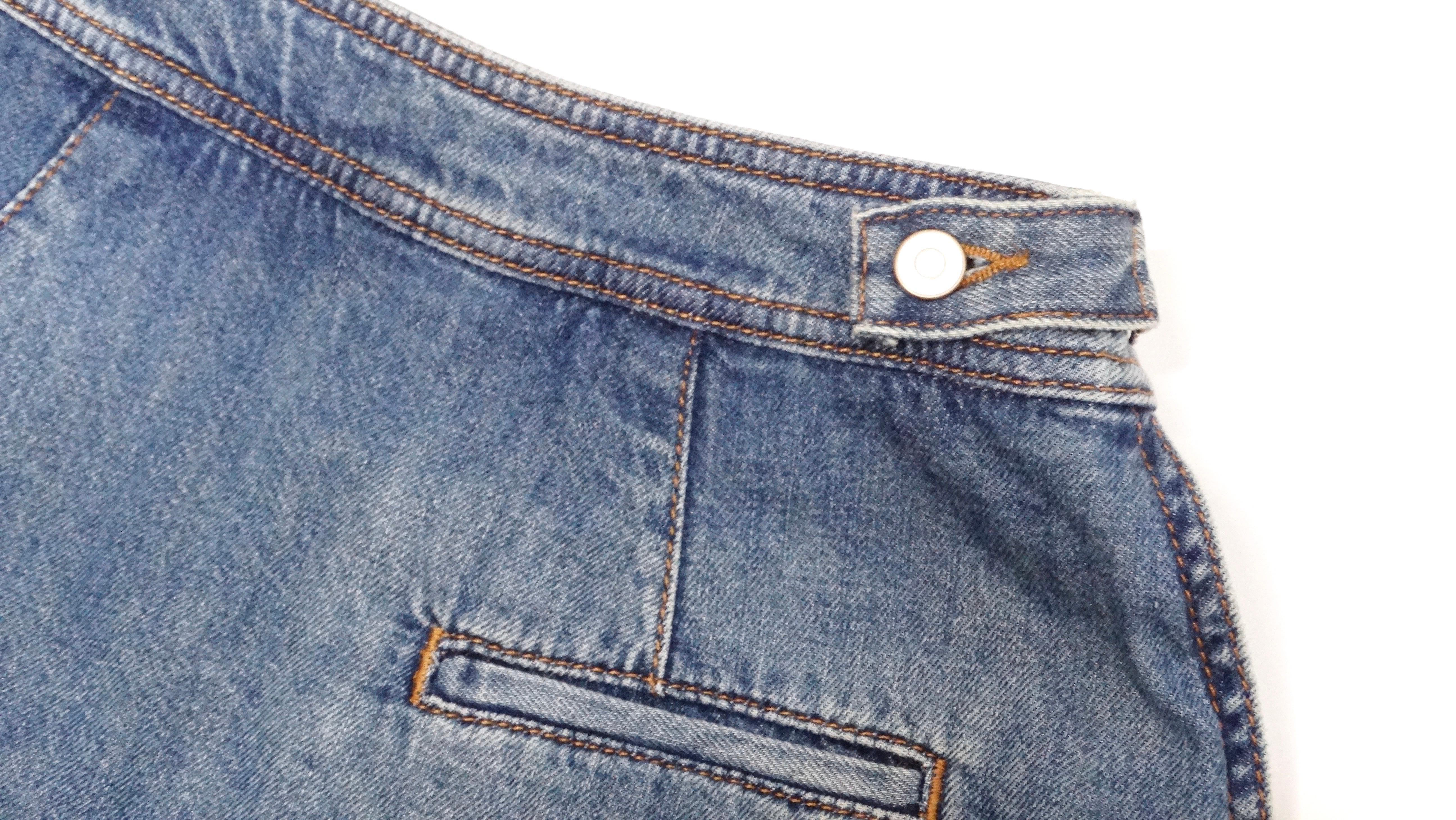 Loewe Paula Ibiza's Denim Anagram Mini Skort For Sale 1