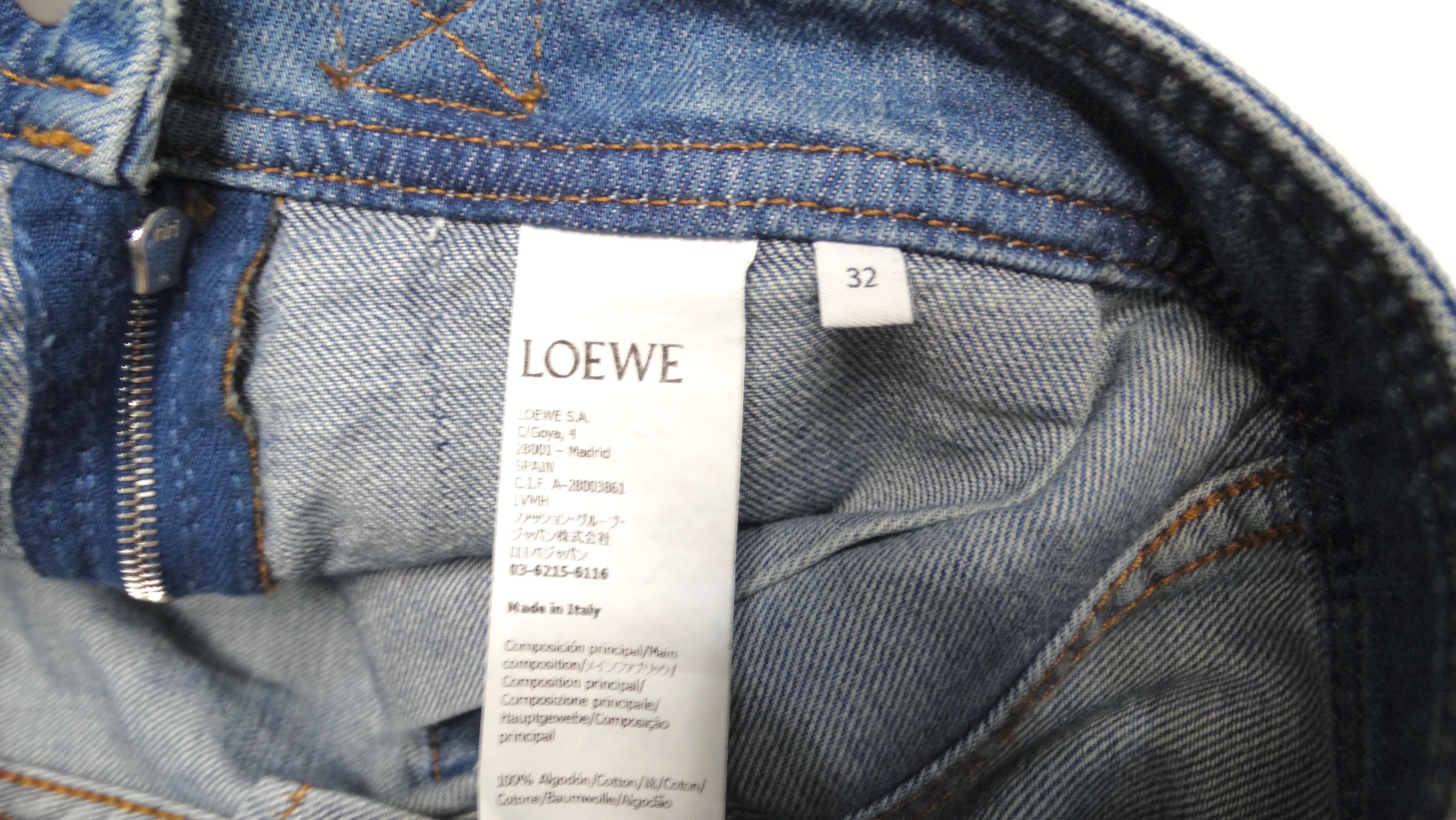 Loewe Paula Ibiza's Denim Anagram Mini Skort For Sale 3
