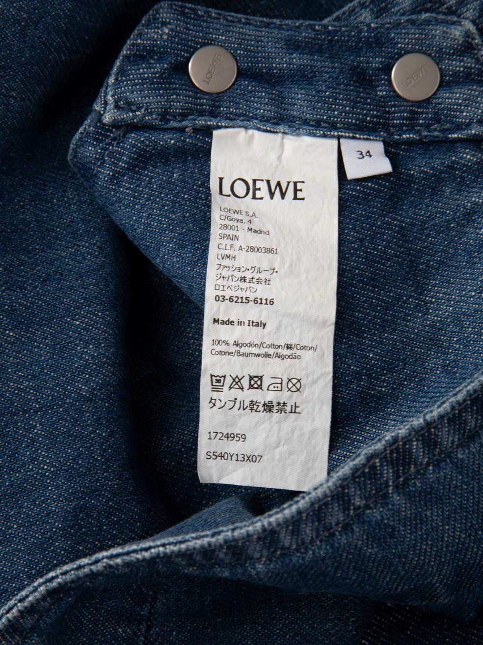 Loewe Paula´s Ibiza x Loewe Blue Denim Cropped Top Size XS For Sale 1