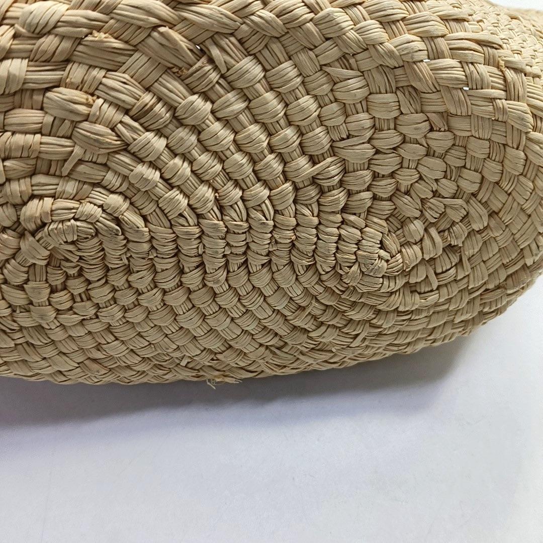 Loewe Paulas Ibiza Anagram Raffia Small Basket Tote Bag For Sale 2