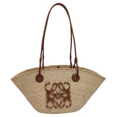 Loewe Paulas Ibiza Anagramma Raffia Piccola Borsa Tote con Cestino