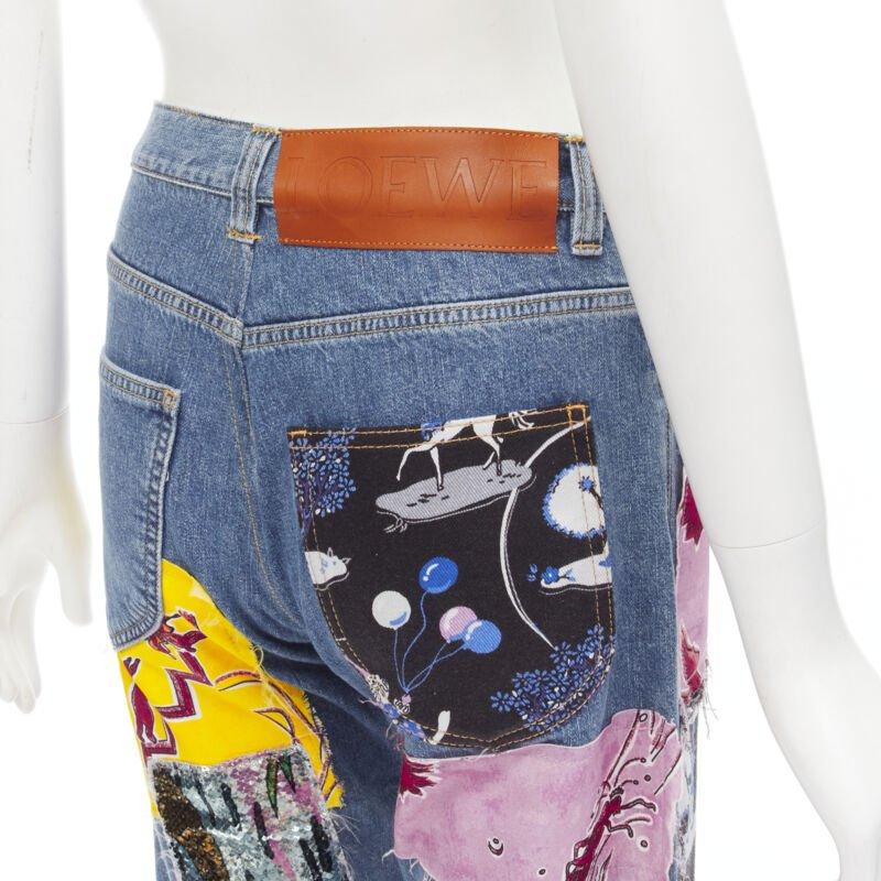 LOEWE PAULA'S IBIZA blue denim mixed sequins patchwork cut off shorts S
Reference: ANWU/A00446
Brand: Loewe
Designer: JW Anderson
Material: Denim
Color: Blue
Pattern: Multi
Closure: Button
Extra Details: 5-pocket design. LOEWE leather logo tag at