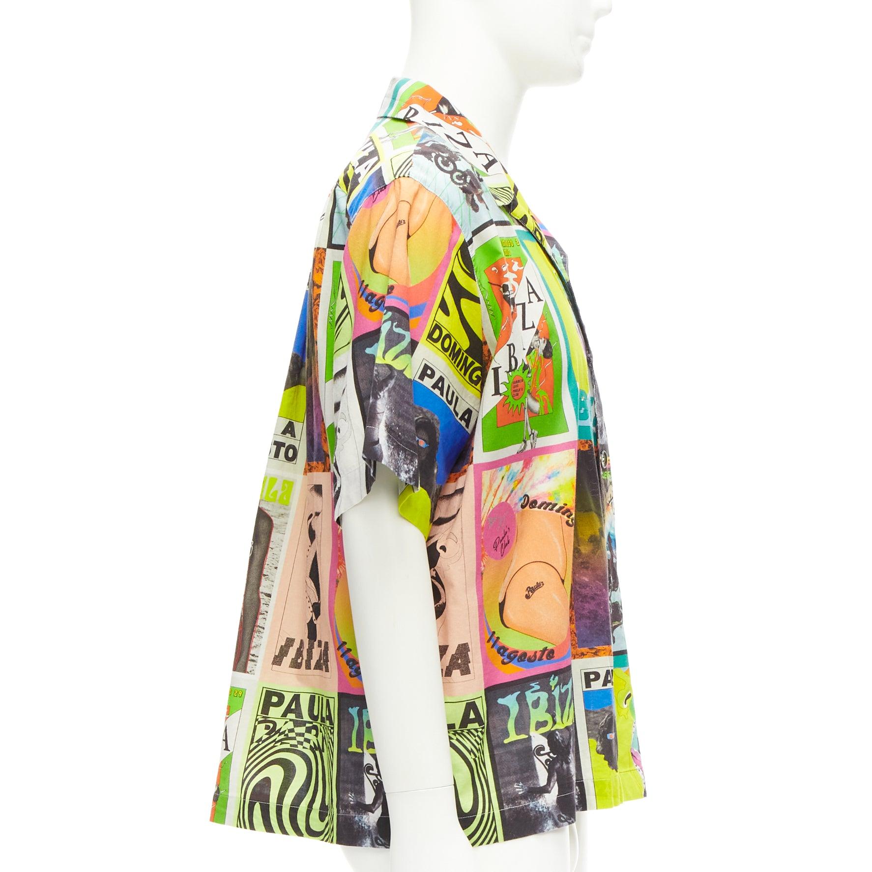 Men's LOEWE Paulas Ibiza Club Flyer print boxy relaxed shirt M