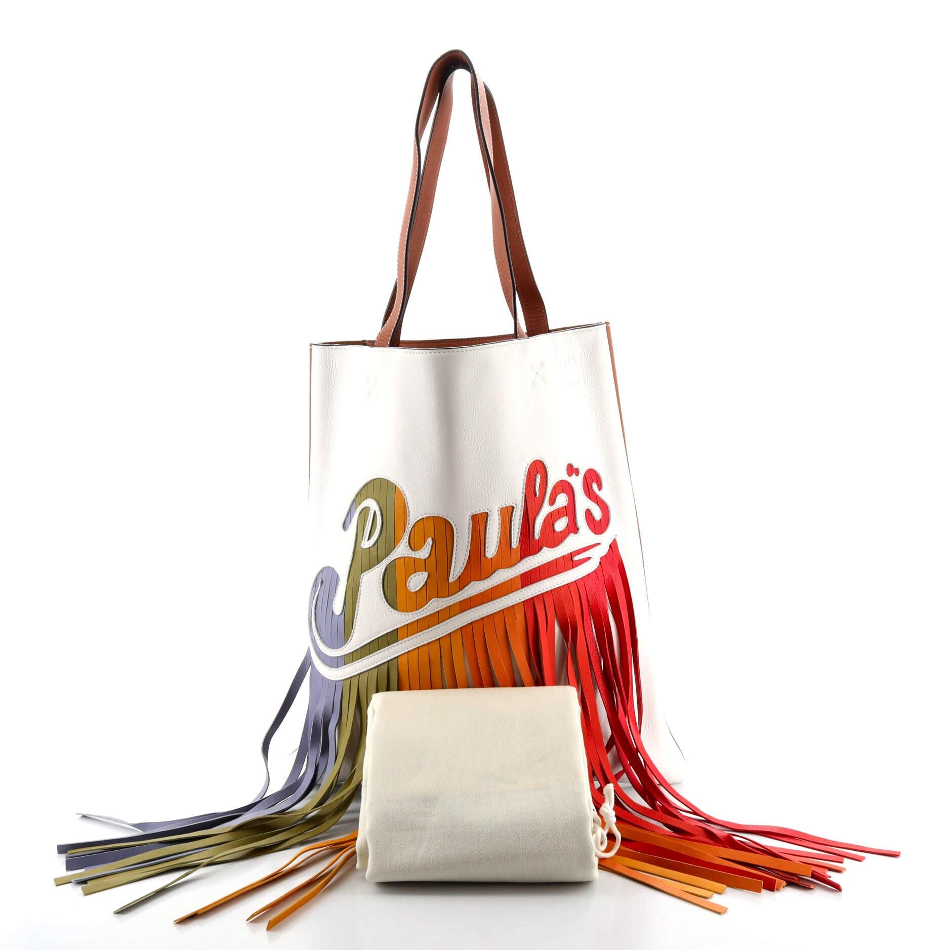 LOEWE x Paula's Ibiza Small Fringes Bucket Bag