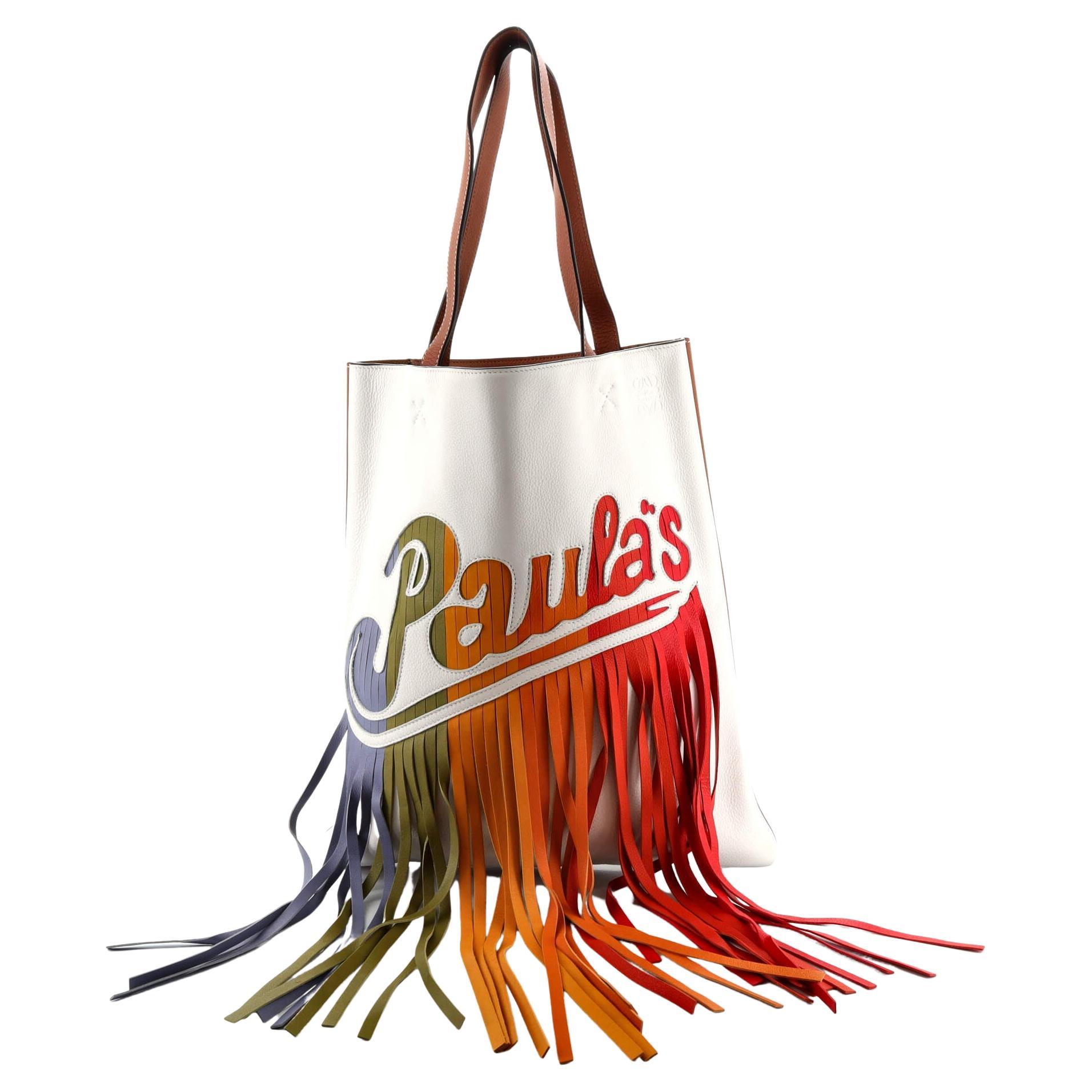 Loewe Paula's Ibiza Fringe Tote Leather