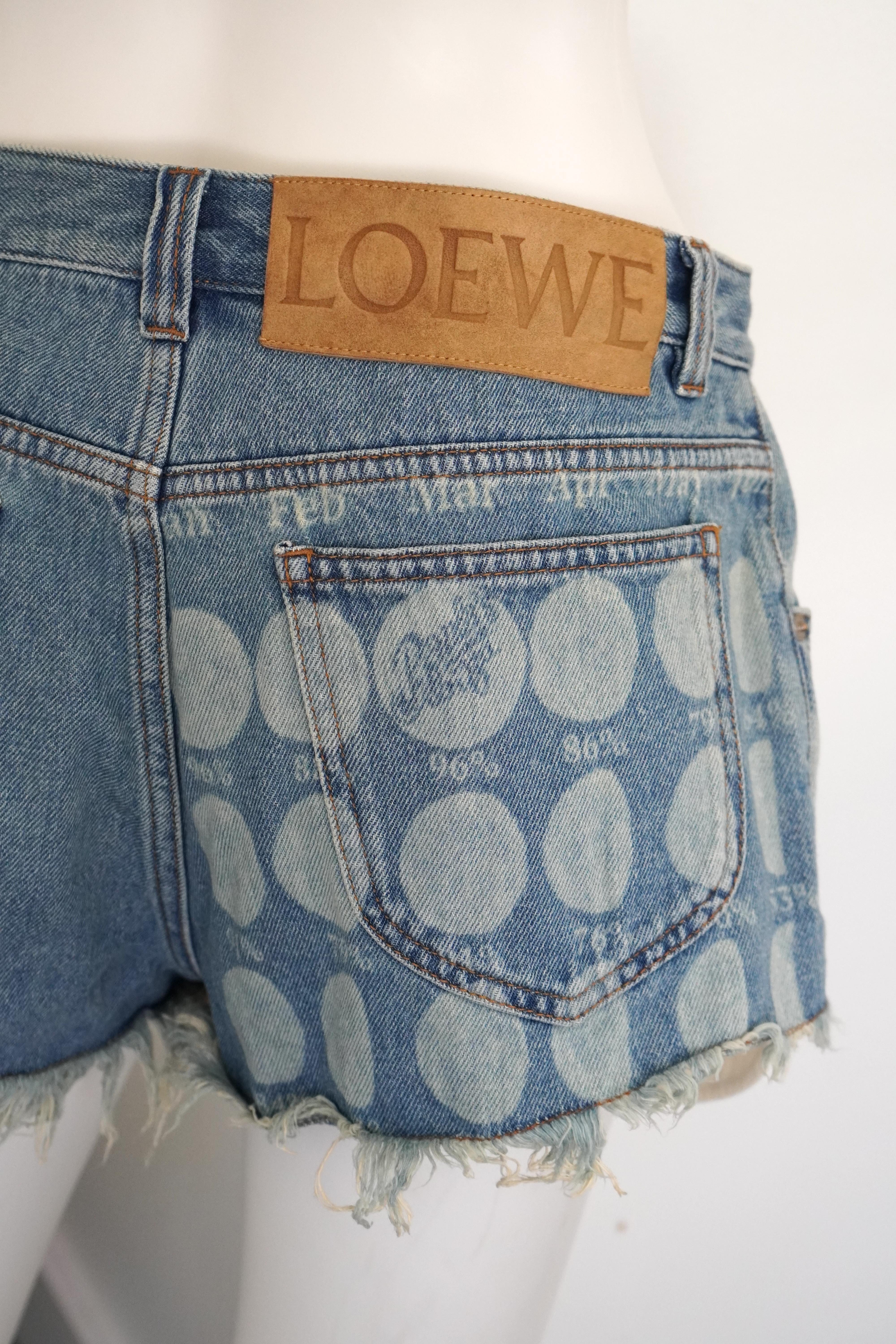 Loewe Paula's Ibiza Lunar Denim Shorts For Sale 2