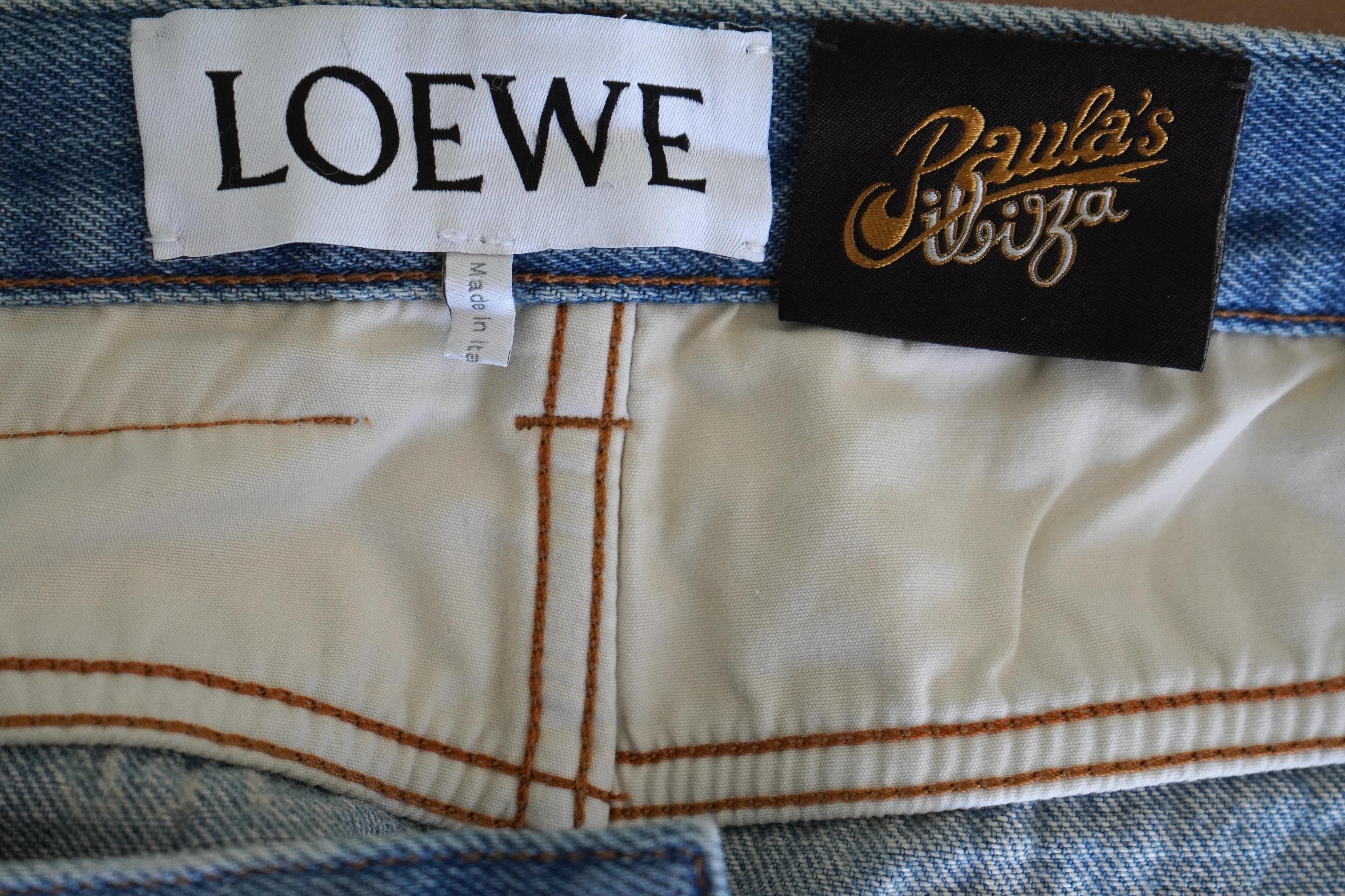 Loewe Paula's Ibiza Lunar Denim Shorts For Sale 3