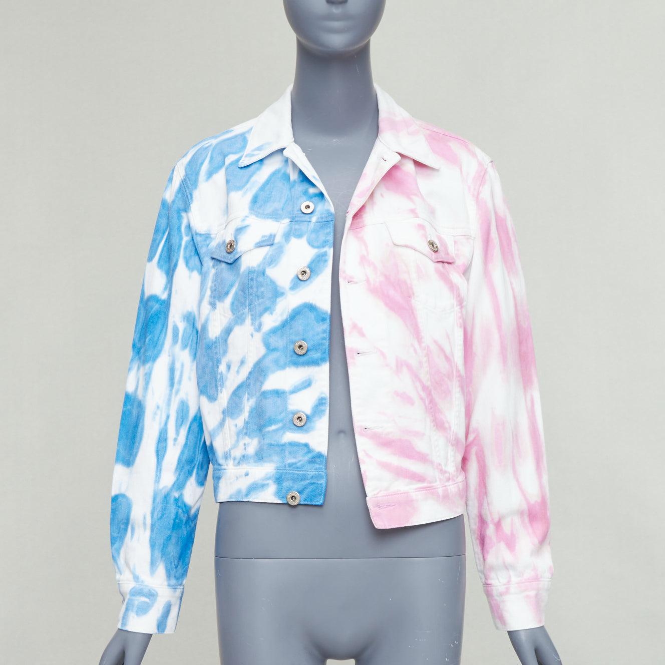 Bleu LOEWE Veste en jean fendue PAULA'S IBIZA rose bleu tie dye FR34 XS en vente