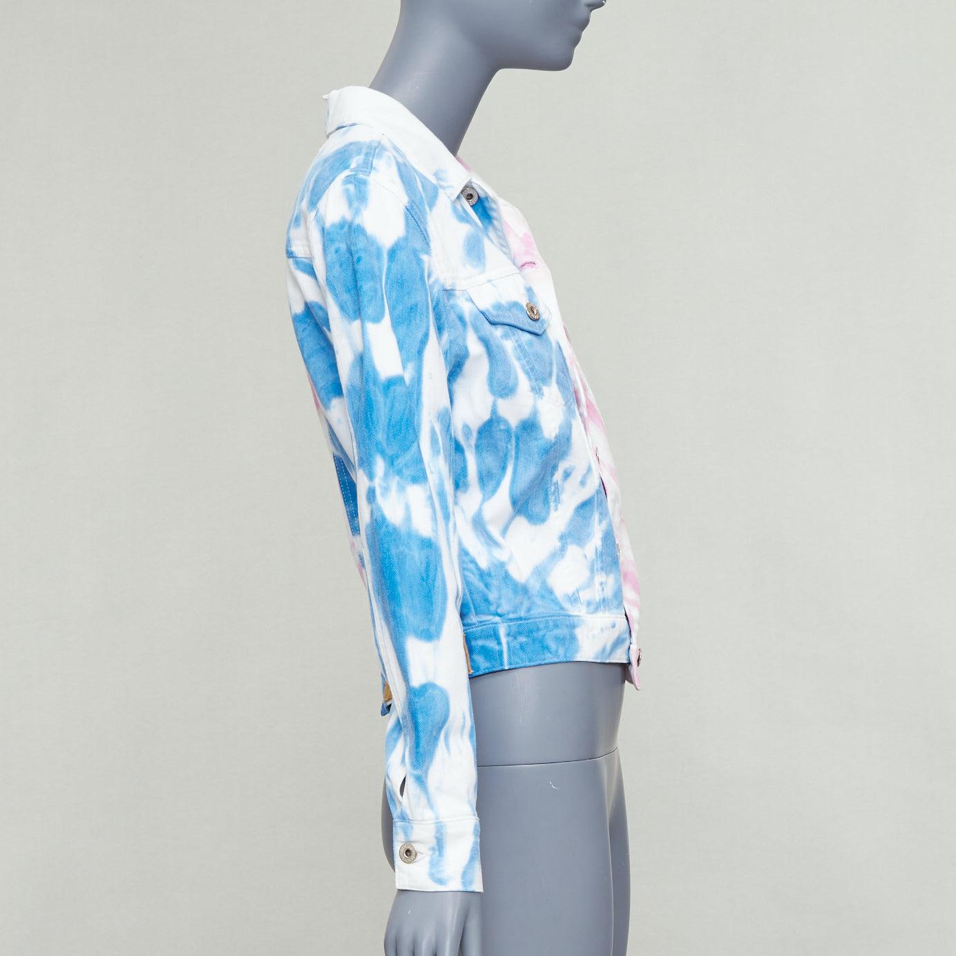 LOEWE Veste en jean fendue PAULA'S IBIZA rose bleu tie dye FR34 XS Pour femmes en vente