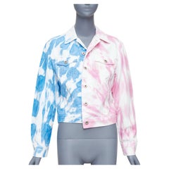 LOEWE PAULA'S IBIZA - Giacca in denim con spacco blu tie dye FR34 XS