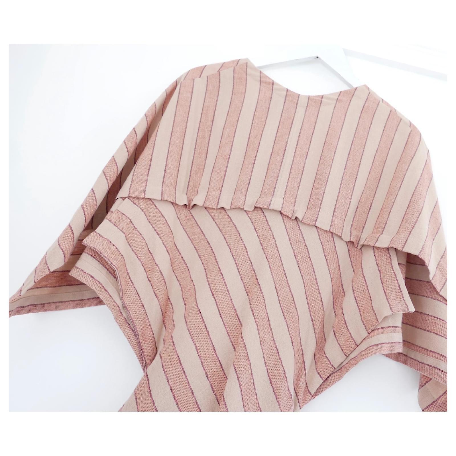 Loewe + Paula's Ibiza Striped Cotton-Gauze Midi Dress For Sale 1