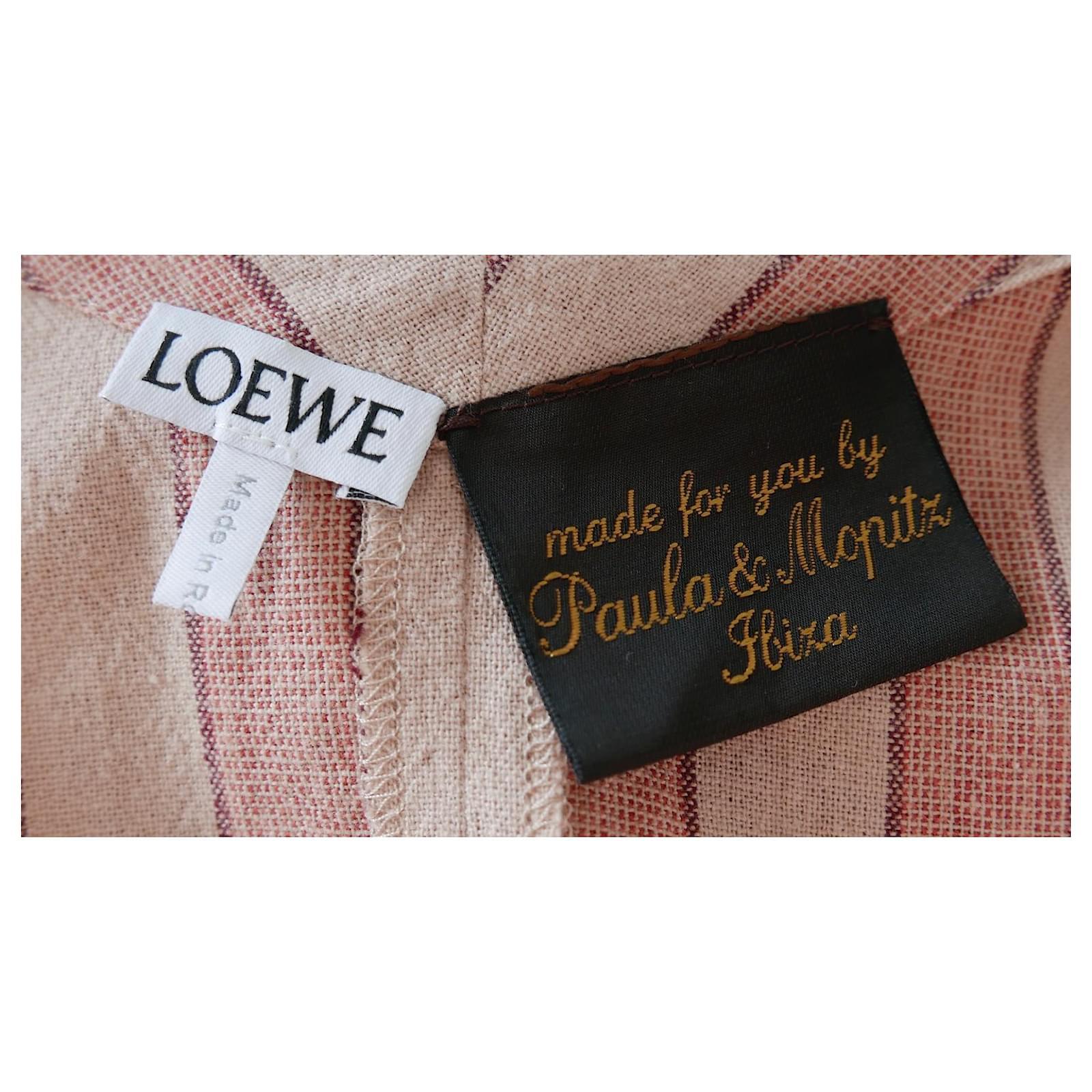 Loewe + Paula's Ibiza Striped Cotton-Gauze Midi Dress For Sale 2