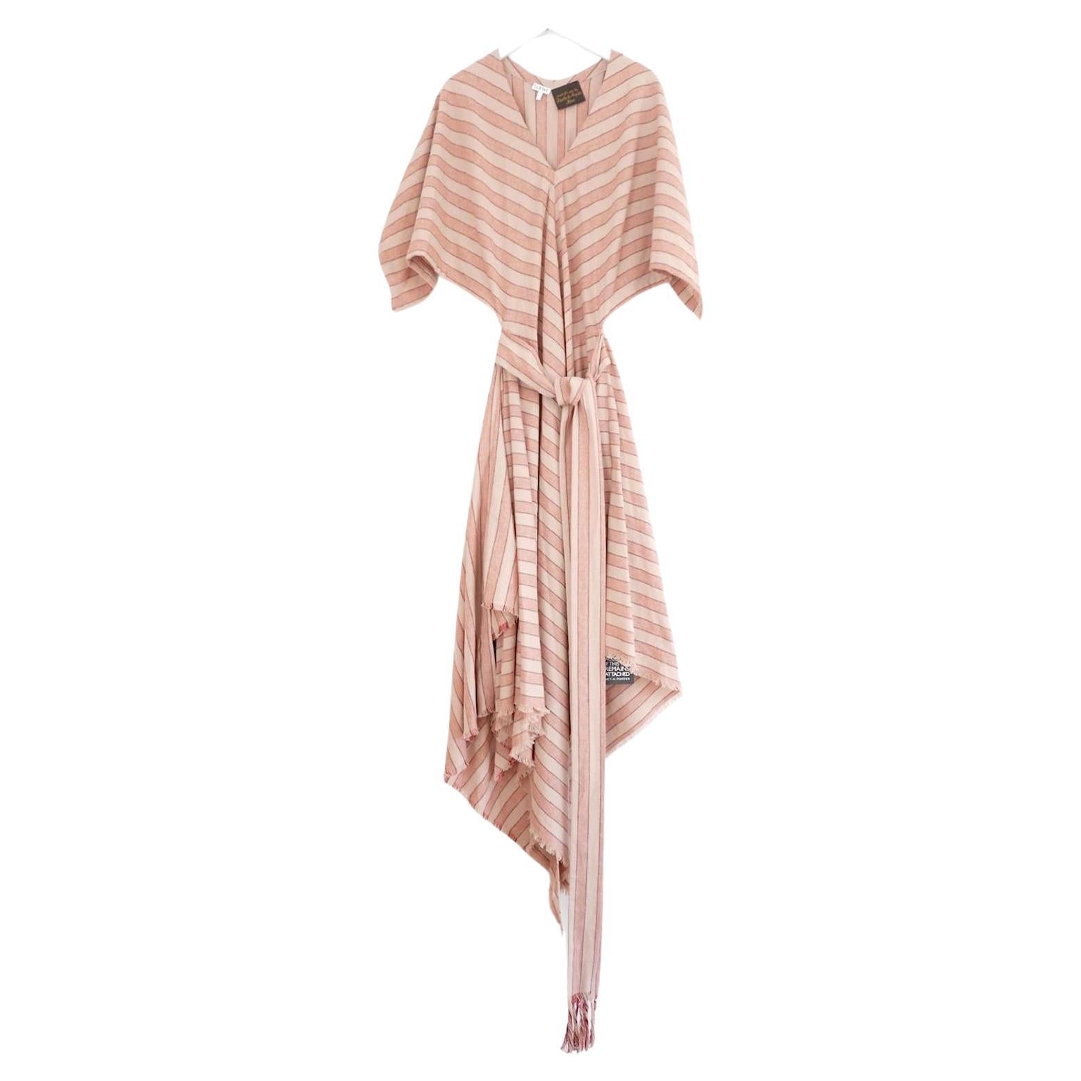 Loewe + Paula's Ibiza Striped Cotton-Gauze Midi Dress For Sale