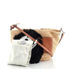 Loewe Paula's Ibiza Yin Yang Pochette Woven Raffia with Applique