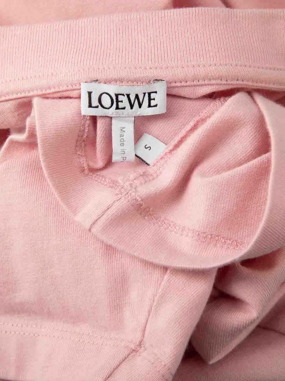 Loewe Pink Anagram Embroidered Cropped Top Size S For Sale 1