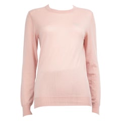 Used Loewe Pink Cashmere Logo Embroidered Knit Jumper Size S