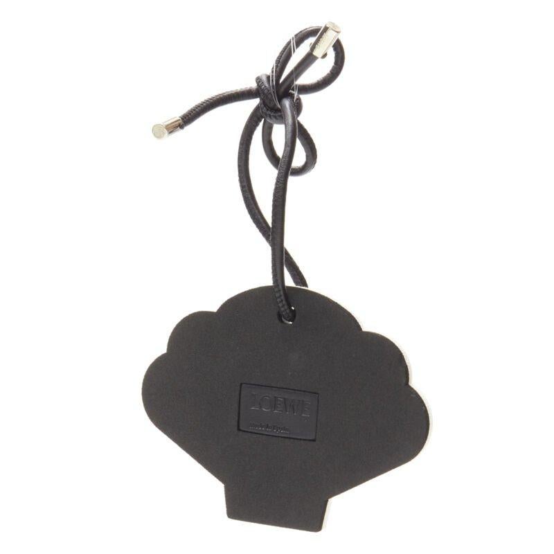 Women's or Men's LOEWE pink clam foam black leather cord bag charm