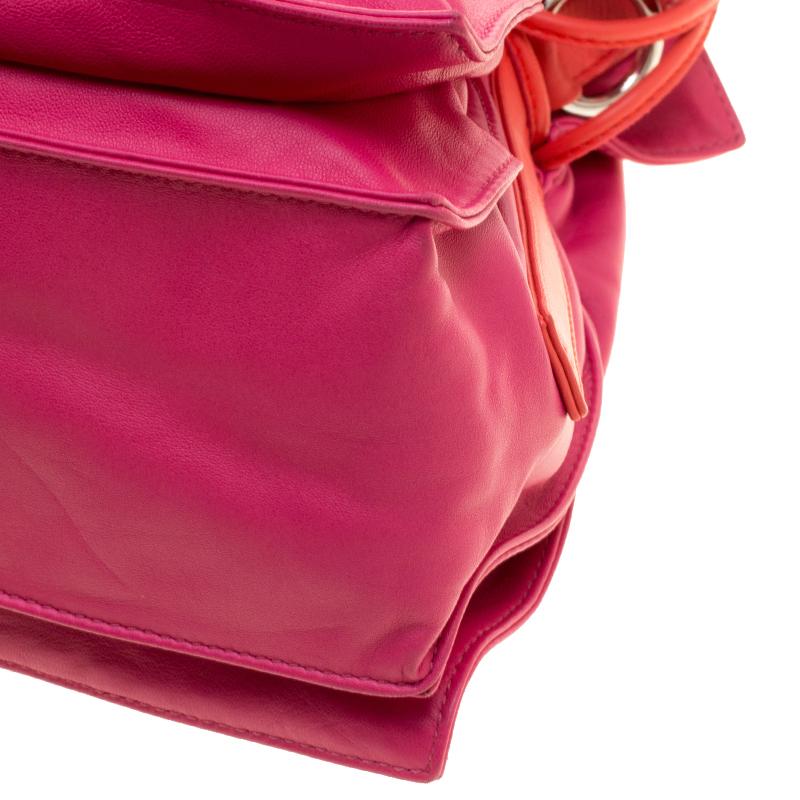 Loewe Pink/Coral Leather Flamenco Shoulder Bag 5