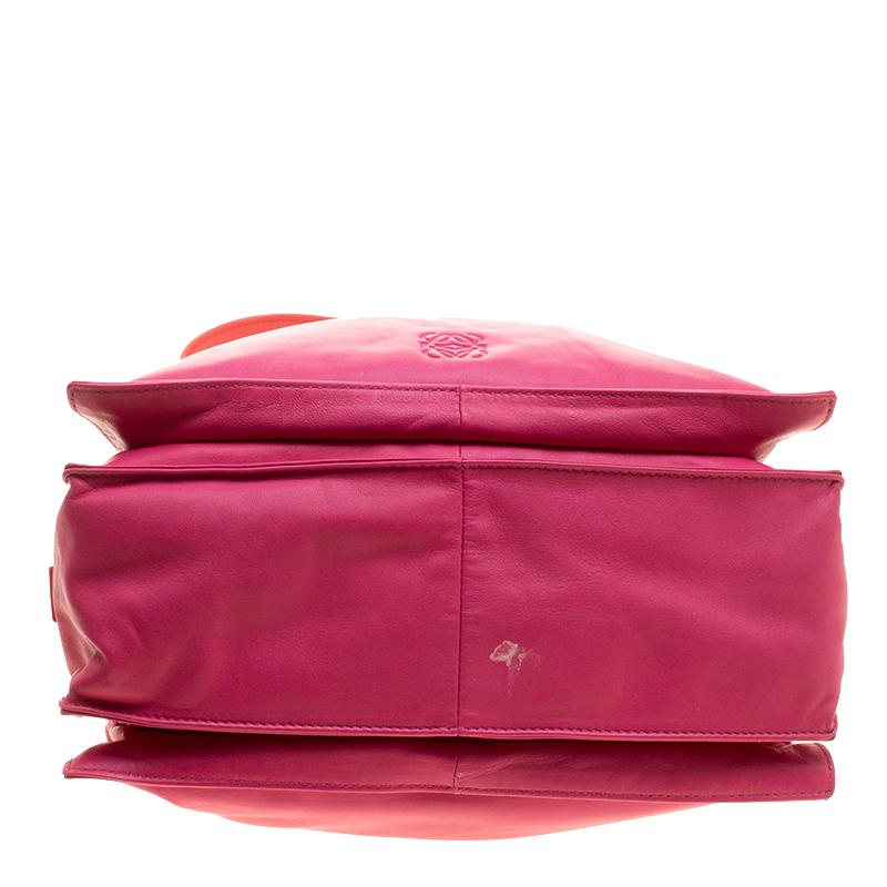 Women's Loewe Pink/Coral Leather Flamenco Shoulder Bag