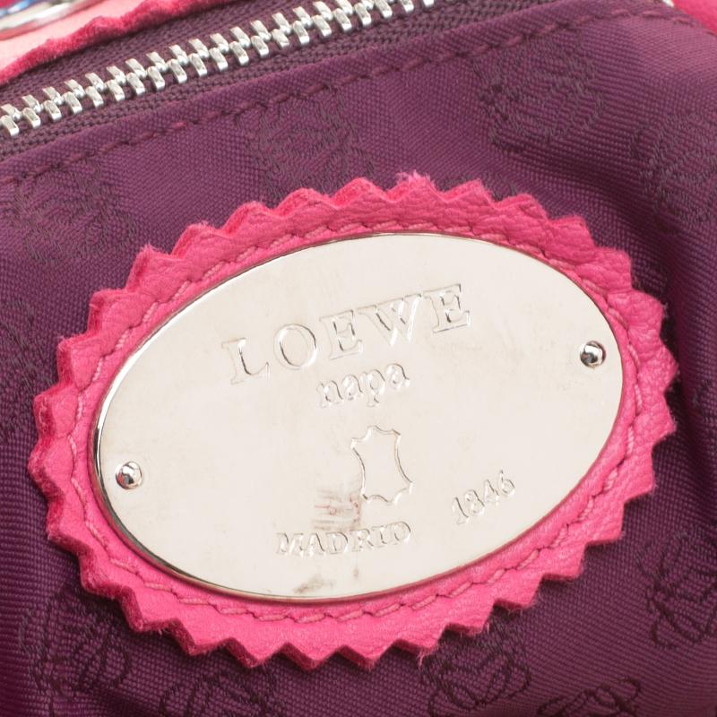 Loewe Pink/Coral Leather Flamenco Shoulder Bag 3