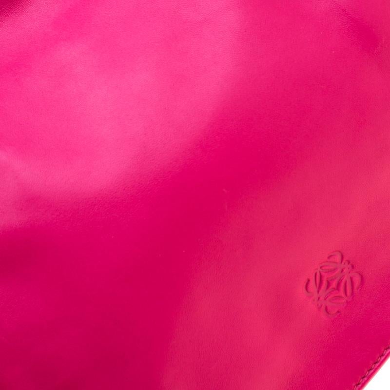 Loewe Pink/Coral Leather Small Flamenco Shoulder Bag 1