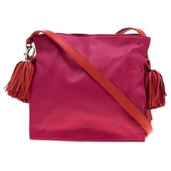 Loewe Pink/Coral Leather Small Flamenco Shoulder Bag