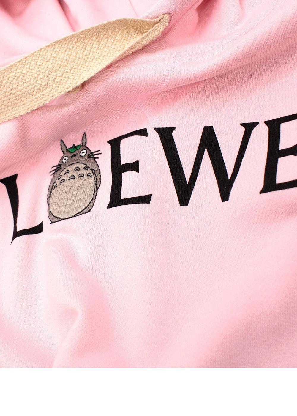 Loewe Pink Cotton My Neighbor Totoro Logo Hoodie - US 8 In New Condition For Sale In London, GB