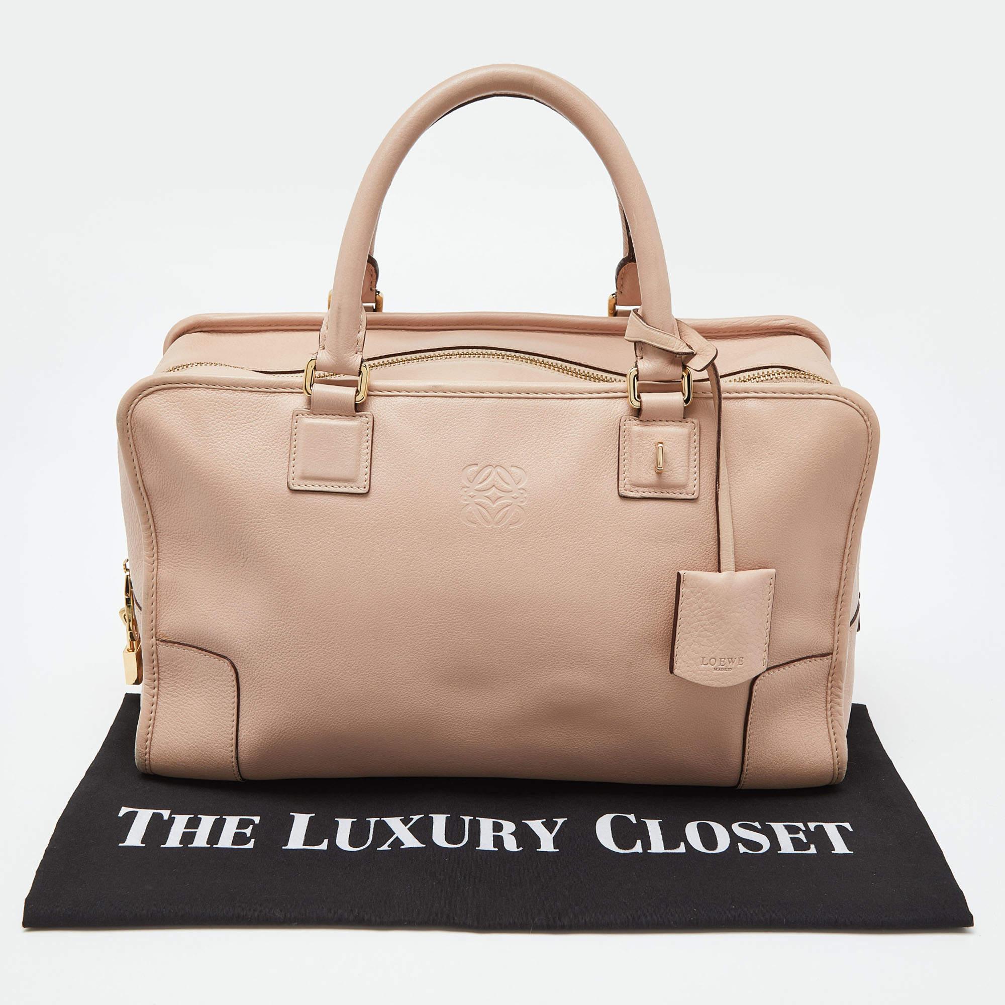 Loewe Pink Leather Amazona 36 Satchel 6