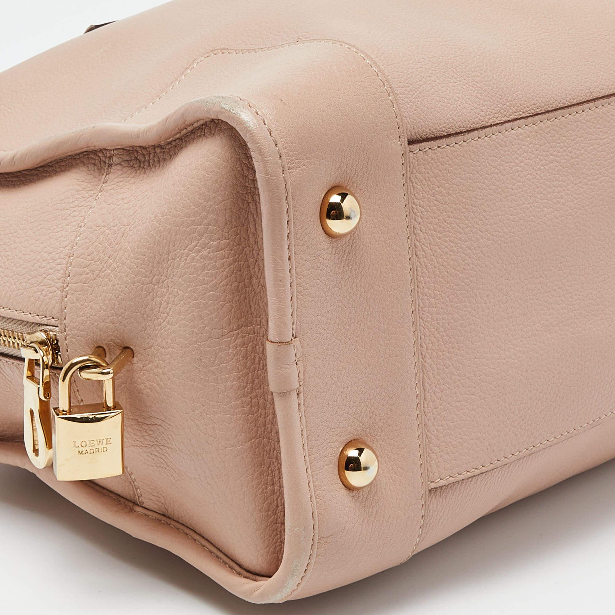 Loewe Pink Leather Amazona 36 Satchel 3