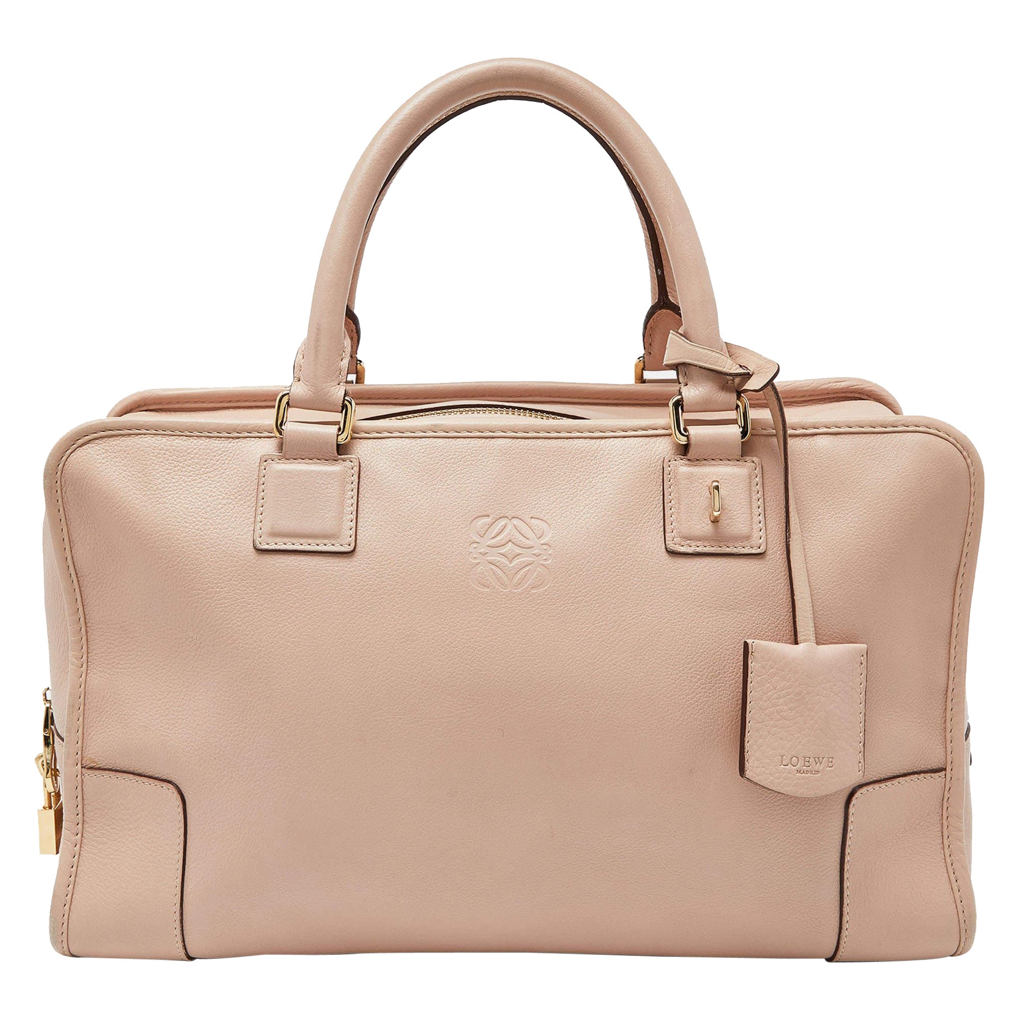 Loewe Pink Leather Amazona 36 Satchel