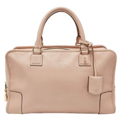 Loewe Pink Leather Amazona 36 Satchel