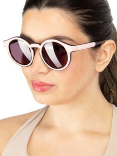 Loewe Pink Leather Trim Round Sunglasses